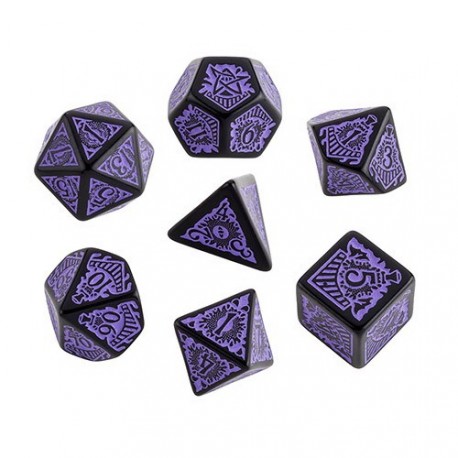 Qw Black-Purple Call Of Cthulhu Dice Set - Horror On The Orient