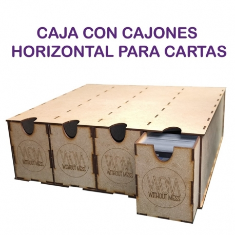 Accesorios WOM: Caja con Cajones para Cartas (Horizontal)