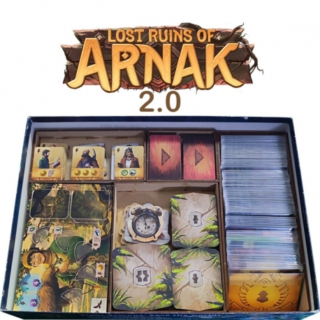 Inserto Compatible con LAS RUINAS PERDIDAS DE ARNAK 2.0 (base + Expansión 1 + Expansión 2)