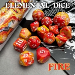 DCC RPG Dice Set Elemental Dice Fire (English)