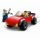 Police Motorcycle and Getaway Car