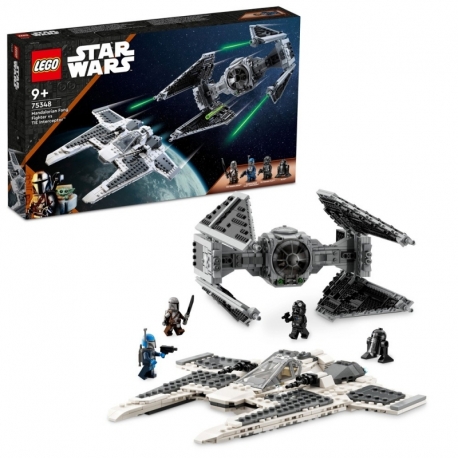LEGO 75348 Mandalorian Fang Fighter vs. TIE Interceptor