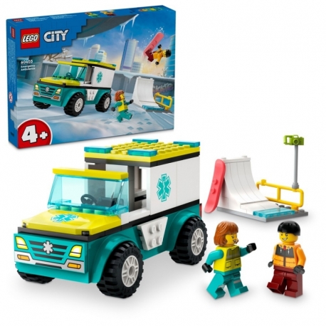 LEGO 60403 Emergency Ambulance and Boy with Snowboard