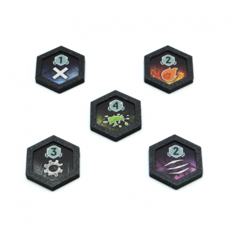 Exploration Token Shields / Protectors for Nemesis & Nemesis: Lockdown - 30 Pieces from BG Expansions