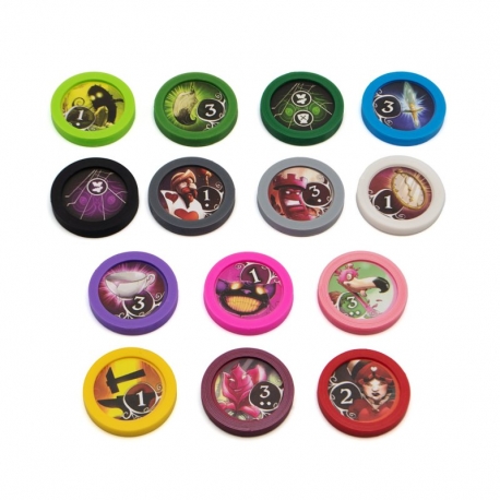 Chip Protectors / Token Shields for Wonderland's War - 258 Pieces from BG Expansions