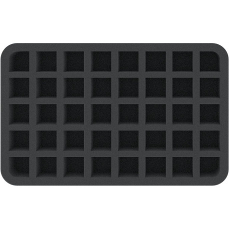 HSMFLX035BO 35 mm Half-Size foam tray with 40 compartments