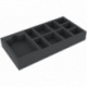 IEMFMA035BO 258 mm x 128 mm x 35 mm foam tray for board games with 10 compartments