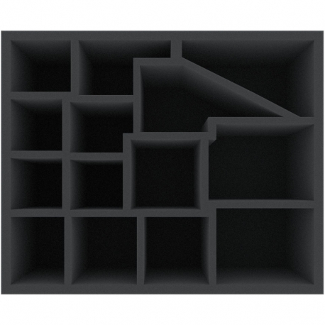 IYMFLT115BO 300 mm x 245 mm x 115 mm foam tray for board games with 14 compartments