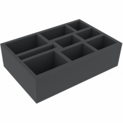 IJMFLQ050BO 219 mm x 146 mm x 50 mm foam tray for board games with 9 compartments