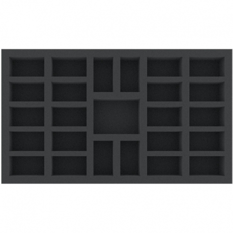 IXMFLS035BO 300 mm x 175 mm x 35 mm foam tray for board games with 25 compartments