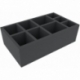 IXMFLR080BO 300 mm x 175 mm x 80 mm foam tray for board games with 9 compartments