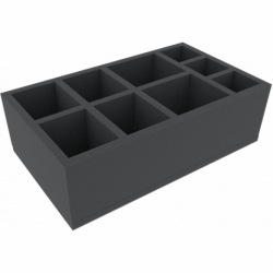 IXMFLR080BO 300 mm x 175 mm x 80 mm foam tray for board games with 9 compartments