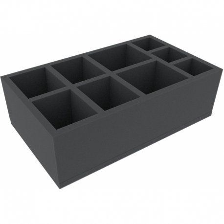 IXMFLR080BO 300 mm x 175 mm x 80 mm foam tray for board games with 9 compartments