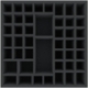 BSMFLP075BO 290 mm x 290 mm x 75 mm foam tray for board games with 46 compartments