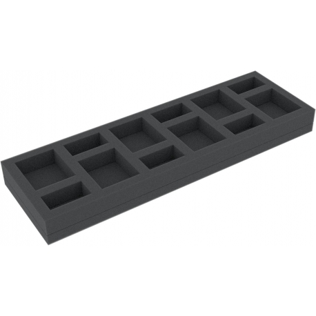 IWMFLL025BO 280 mm x 90 mm x 25 mm foam tray for board games with 12 compartments