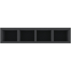ITMFLK050BO 280 mm x 55 mm x 50 mm foam tray for board games with 4 compartments