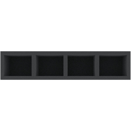 ITMFLK050BO 280 mm x 55 mm x 50 mm foam tray for board games with 4 compartments