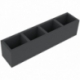 ITMFLK050BO 280 mm x 55 mm x 50 mm foam tray for board games with 4 compartments