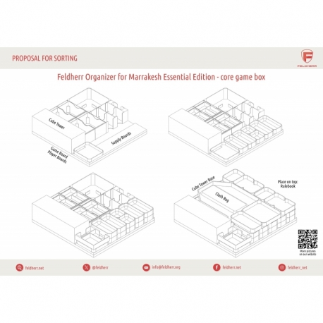 Feldherr Organizer Insert for Marrakesh: Essential Edition - core game box
