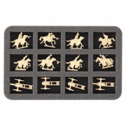 HS035A070 35 mm Half-Size foam tray for miniatures in scale 1:72 (20 mm) - 12 compartments
