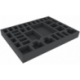 HBMFLH040BO 394 mm x 294 mm x 40 mm foam tray for board games with 36 compartments