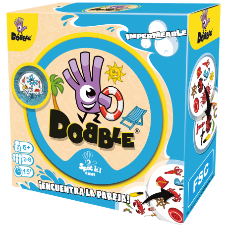 Dobble Beach special skill game for pool and beach. Waterproof