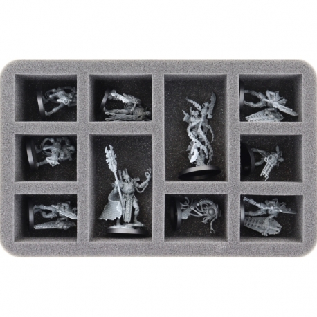 HS060A074 Feldherr Half-Size foam tray for Necrons - 10 compartments