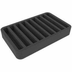 HSMFLC040BO 40 mm Half-Size foam tray with 9 compartments