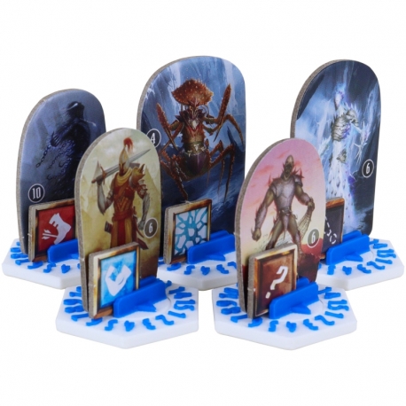 10 pcs. value pack Feldherr Dial Bases for Gloomhaven + Frosthaven + Gloomhaven: Jaws of the Lion multicolor