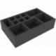 IPMFLA070BO 285 mm x 175 mm x 70 mm bandeja de espuma para juegos de mesa con 11 compartimentos