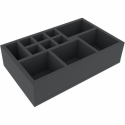 IPMFLA070BO 285 mm x 175 mm x 70 mm foam tray for board games with 11 compartments