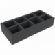 IOMFLY060BO 308 mm x 135 mm x 60 mm foam tray for board games with 8 compartments