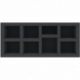 IOMFLY060BO 308 mm x 135 mm x 60 mm foam tray for board games with 8 compartments