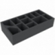 BEMFKX050BO 285 mm x 142,5mm x 50 mm foam tray for board games with 12 compartments
