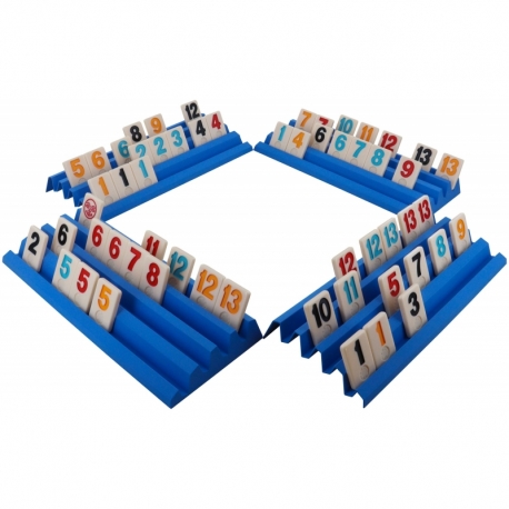 4 pcs. value set Feldherr plastic rack for Rummikub - 4 slots