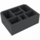 QSMFKR050BO 50 mm Quarter-Size foam tray with 7 compartments