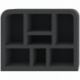 QSMFKR050BO 50 mm Quarter-Size foam tray with 7 compartments