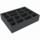 DQMFKM060BO 280 mm x 215 mm x 60 mm foam tray for board games with 16 compartments