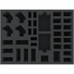 HBMFKQ070BO 394 mm x 294 mm x 70 mm foam tray for board games with 37 compartments