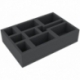 IJMFKN050BO 219 mm x 146 mm x 50 mm foam tray for board games with 9 compartments