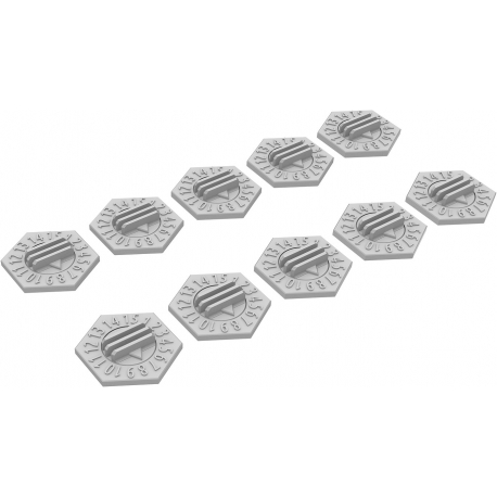 10 pcs. value pack Feldherr Dial Bases for Gloomhaven + Frosthaven + Gloomhaven: Jaws of the Lion
