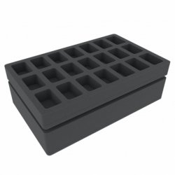 Feldherr foam set for 9L Really Useful Boxes - 42 miniatures + tanks / monsters