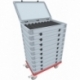 Euro Box with Zugliege - 9 compartments for H0 Gauge - for model railway locomotives, wagons and vehicles