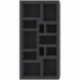 BEMFJM045BO 285 mm x 142,5 mm x 45 mm foam tray for board games with 12 compartments
