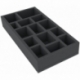 BEMFJK045BO 285 mm x 142,5 mm x 45 mm bandeja de espuma para juegos de mesa con 14 compartimentos