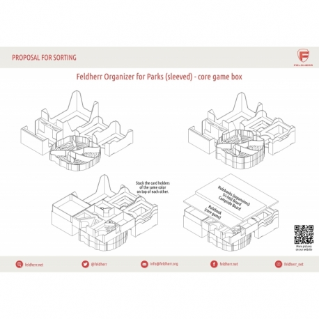 Feldherr Organizer Insert para Parques (con funda) - caja de juego central