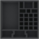 AGMFJE050BO 295 mm x 295 mm x 50 mm foam tray for board games with 26 compartments