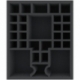 HZMFJC070BO 280 mm x 235 mm x 70 mm foam tray for board games with 29 compartments