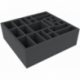 HYMFJD090BO 260 mm x 280 mm x 90 mm foam tray for board games with 23 compartments