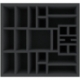 HYMFJD090BO 260 mm x 280 mm x 90 mm foam tray for board games with 23 compartments
